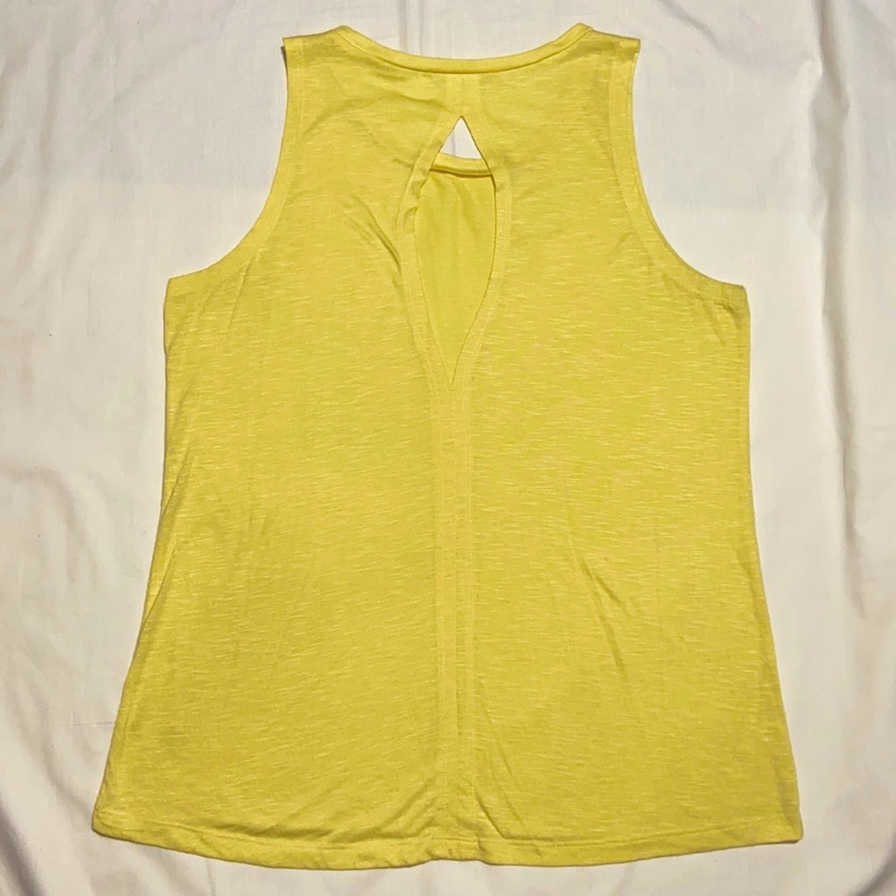 Balance Collection Tank Top. Yellow. Large. Keyhole Back.